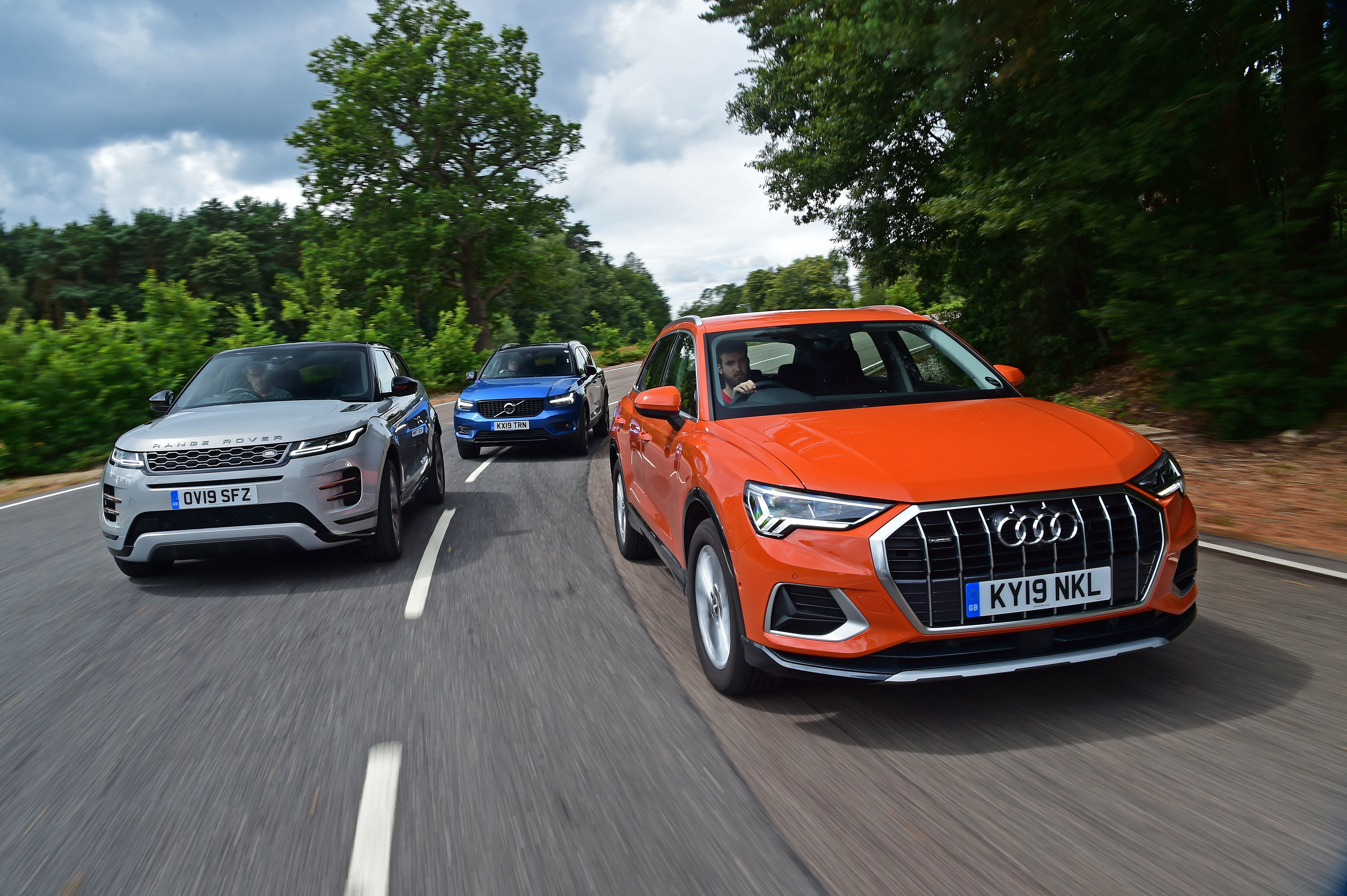 Audi Q3 vs Range Rover Evoque vs Volvo XC40